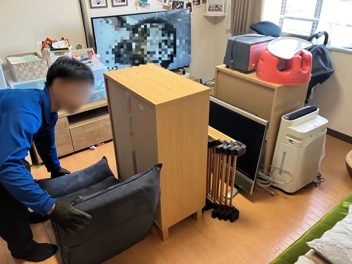「3DKのマンションからベビー用品を回収させていただきました」作業写真